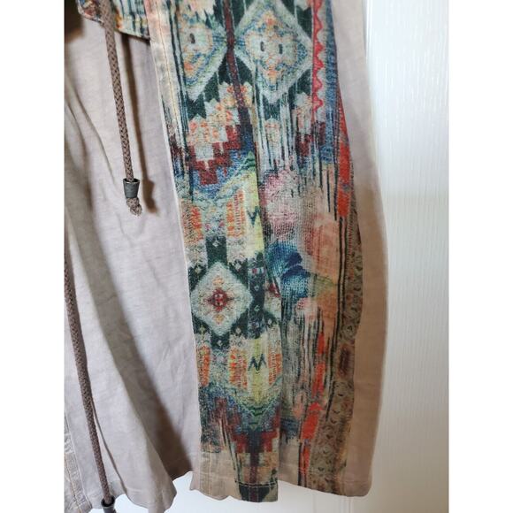 Angels Never Die Boho Ethnic Peasant Linen Blend Sleeveless Dress, Size Large - Picture 8 of 11